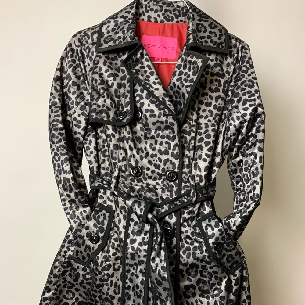 Betsy Johnson Animal Print Peacoat - size US M - Picture 1 of 3